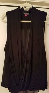 $10 --> Vince Camuto Faux-wrap Sleeveless Blouse